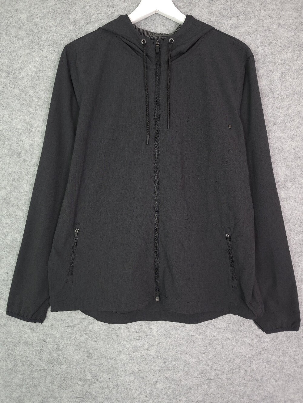 Vuori‎ Women's Outdoor Trainer Shell Hooded Zip Jacket Charcoal XL
